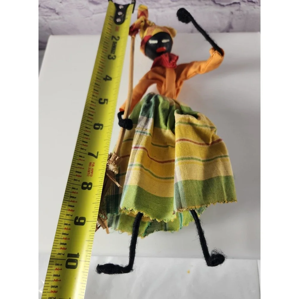 Vintage African Hand Made Folk Art  Wired Doll Figurine